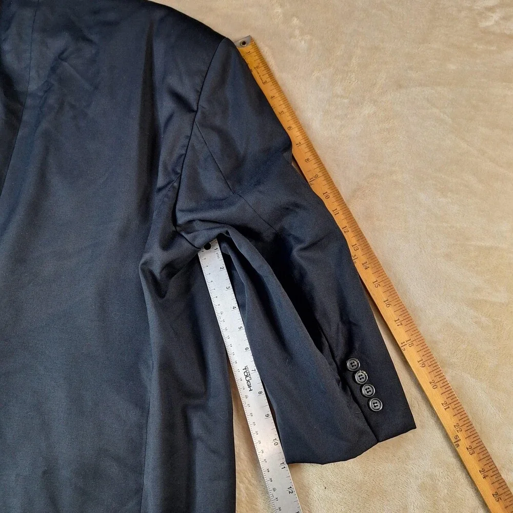 Lauren Ralph Lauren Suit Jacket Mens 50 Black Wool Single Vent 2 Button Formal
